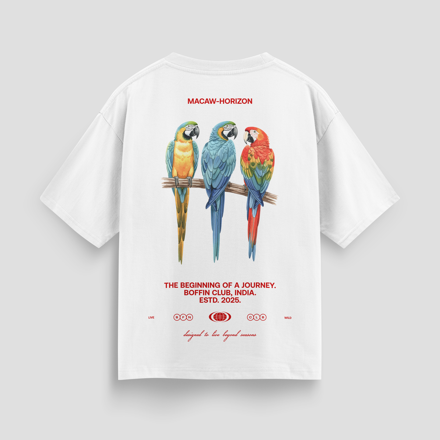 MACAW HORIZON WHITE T-SHIRT